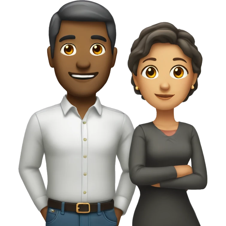 Pareja sueteres iguales emoji