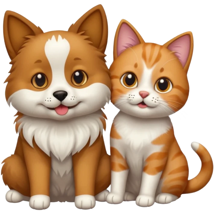 Dog and chat emoji
