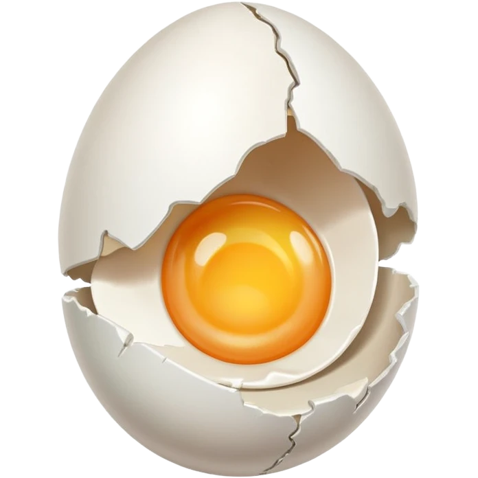 Empty cracked egg emoji