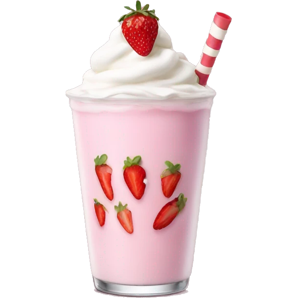 Strawberry milkshake  emoji