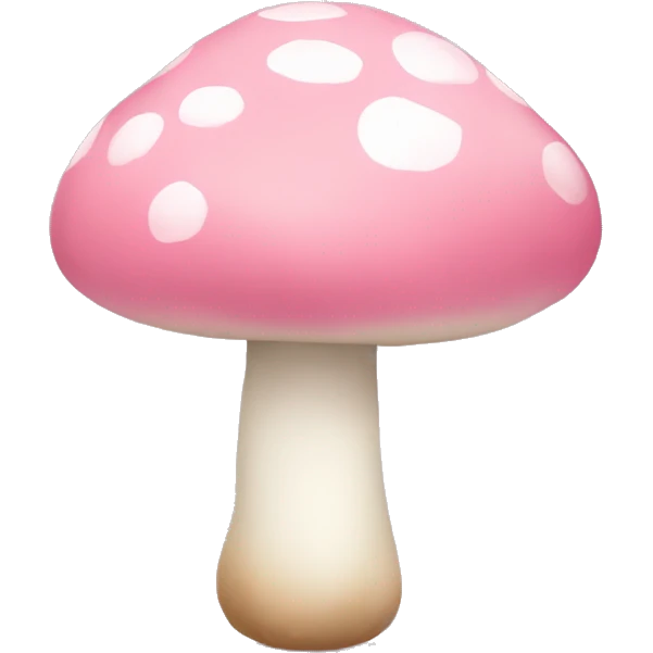 pastel pink mushroom with spots emoji
