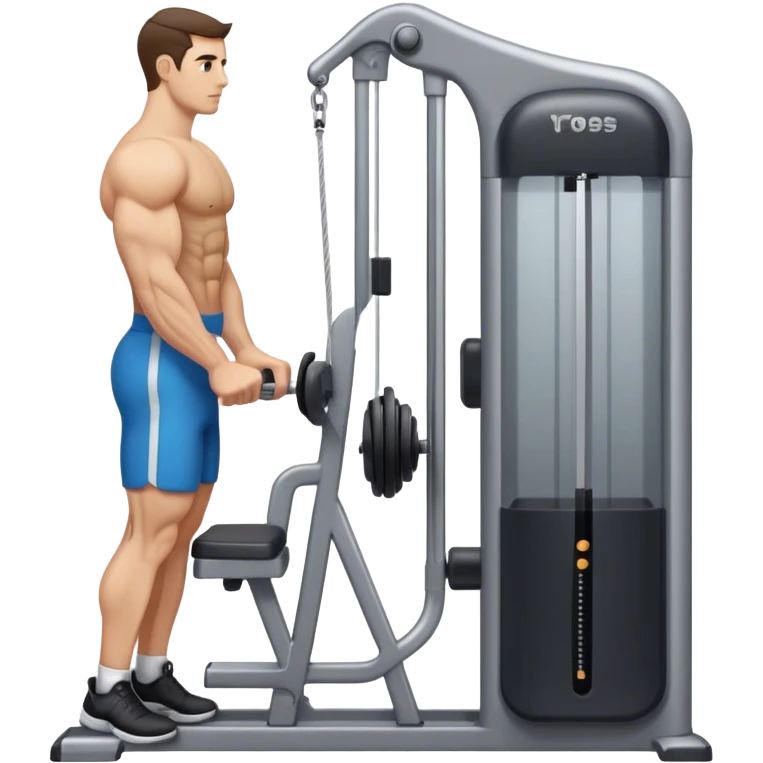side-view man cable-machine tricep-pushdown emoji