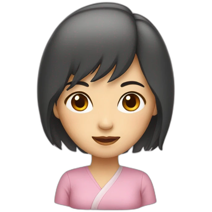 shaped asian girl emoji