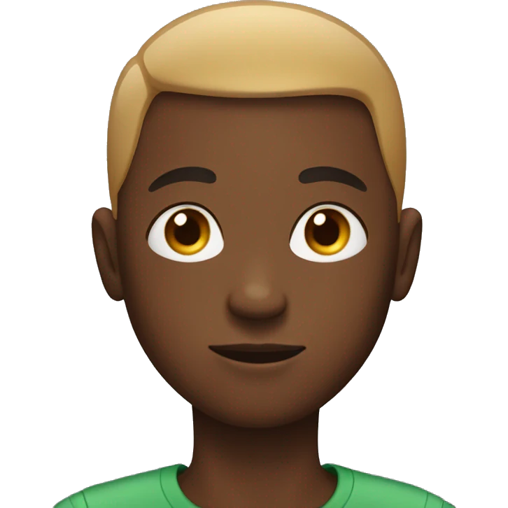 Face of Black boy with a buzzcut  emoji
