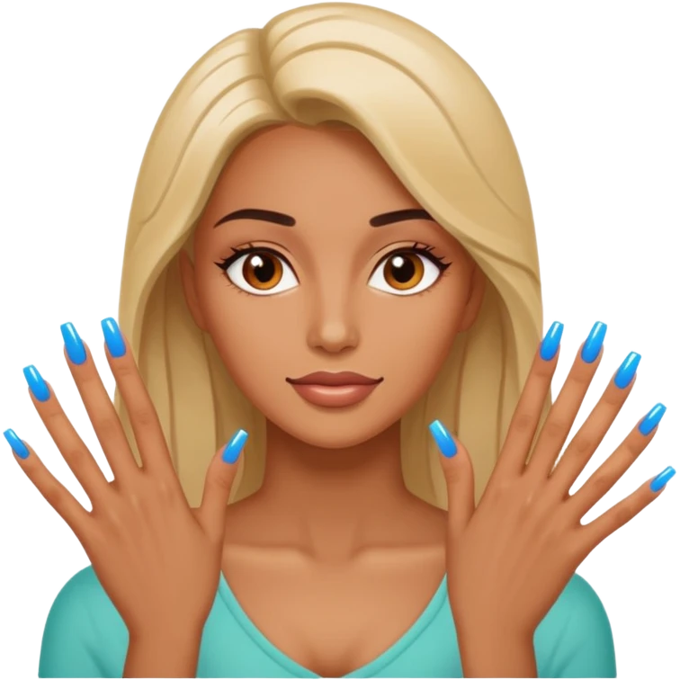 Baddie with big nails emoji