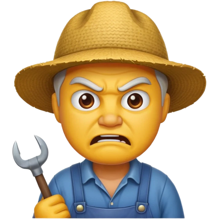 angry farmer  emoji