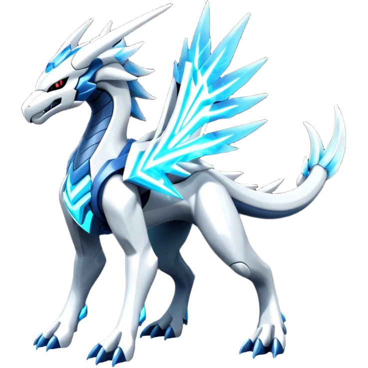 Futuristic Suicune-Dialga-Kyurem-Reshiram-Creature, (full body) emoji