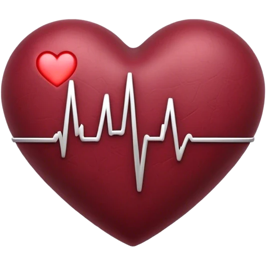 heart with heartbeat Burgundy emoji