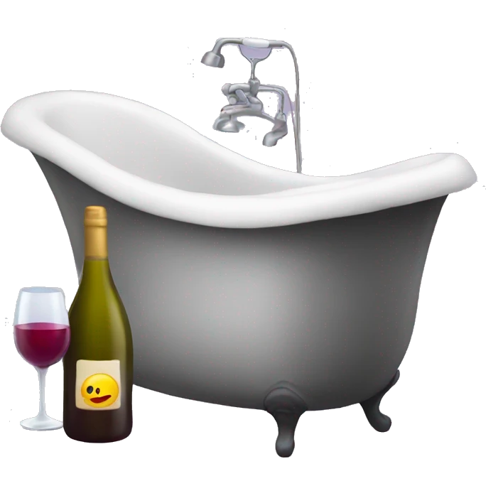 Bath tub with wine  emoji