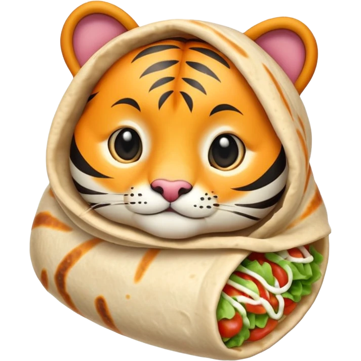 Sexy tiger burrito emoji