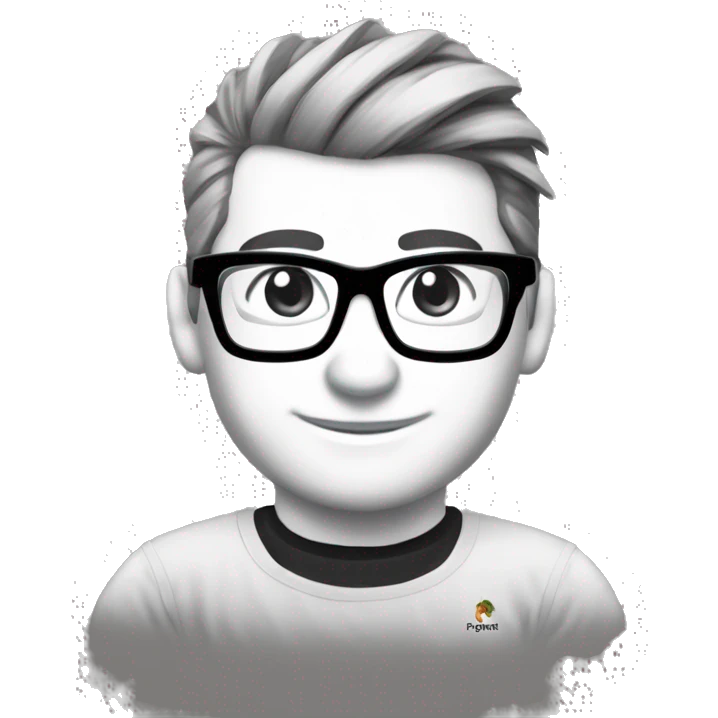 pony tail nerd with TYPO3 shirt print emoji