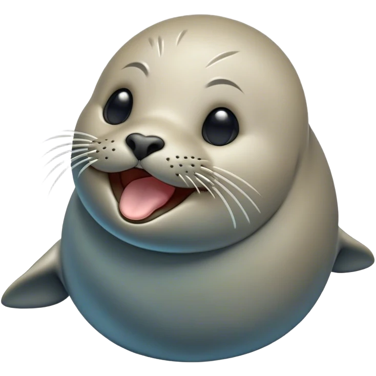 Cinematic Cute Yawning Seal Portrait Emoji, Head tilted slightly with a dramatic, wide-open yawn, showcasing a lustrous, sleek body and half-closed, drowsy eyes exuding cozy contentment, Simplified yet irresistibly adorable features, highly detailed, glowing with a soft, cozy oceanic glow, high shine, relaxed yet expressive, stylized with a dash of whimsical marine charm, soft glowing outline, capturing the essence of a drowsy yet affectionate seal that seems ready to drift out of the screen for a nap! emoji