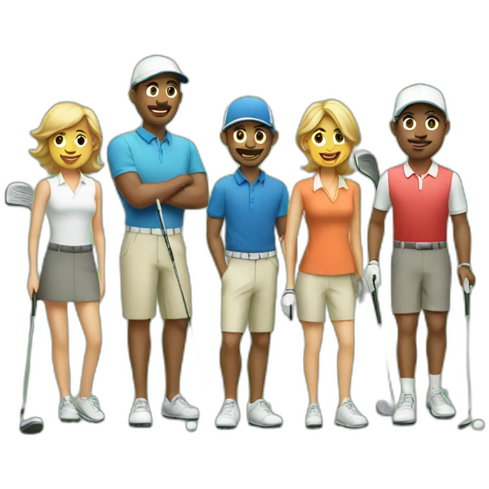 golfing family emoji