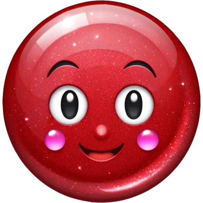 red glitter like emoji