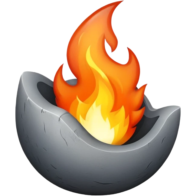 Grey Fire emoji
