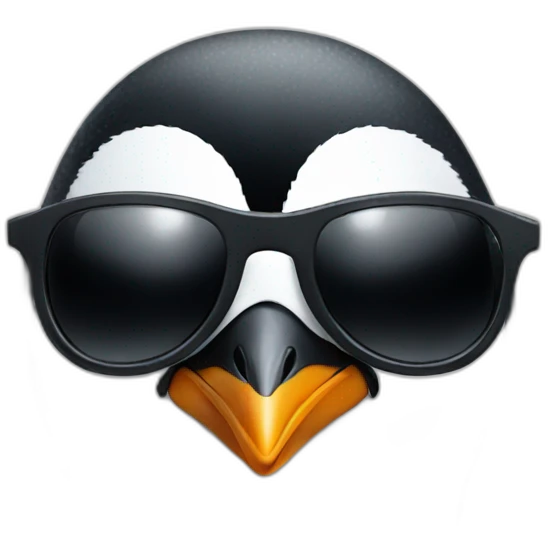 penguin with sunglasses emoji