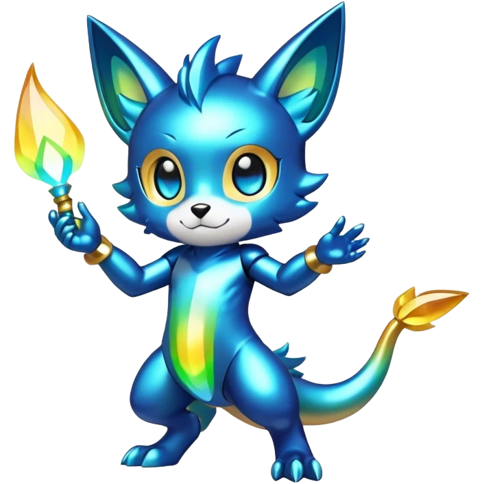 Shiny Chibi Anthro Sona Fakemon-Spectrobe Full Body emoji