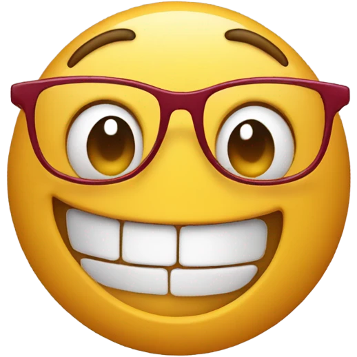 Laughing emoji with glasses with heart eyes and pointing  emoji