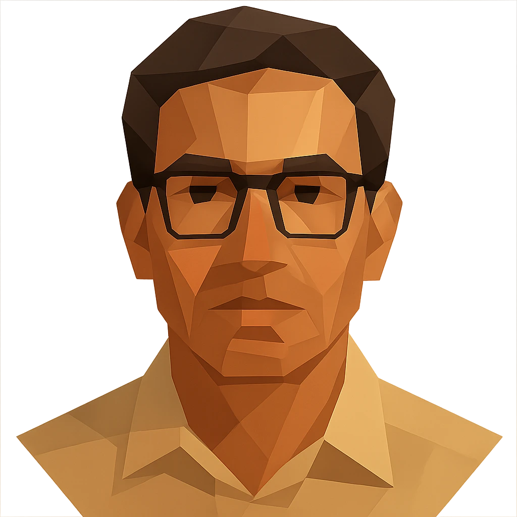 tan skin man with square glasses emoji