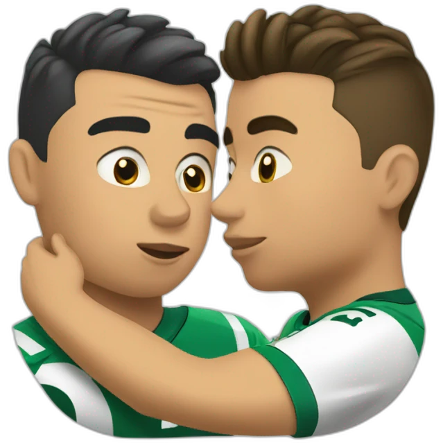 Cristiano Ronaldo kissing emoji