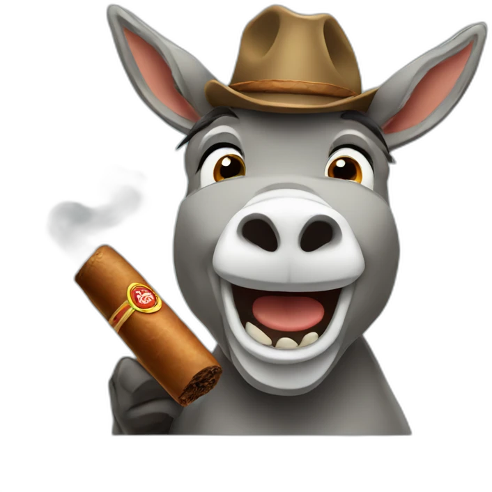 donkey with cigar emoji