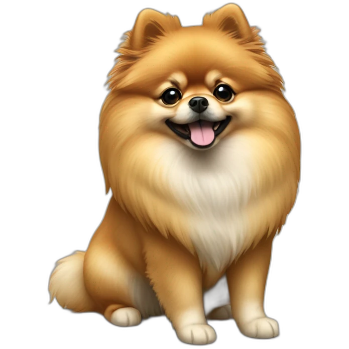 pomeranian full-height realistic emoji