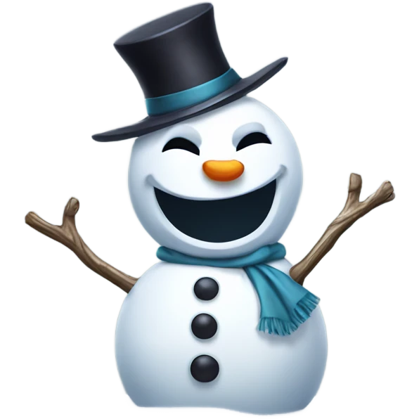 Evil laughing snowman emoji