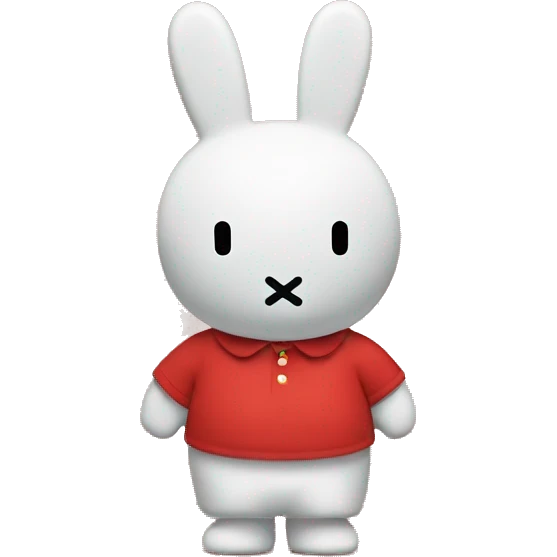 miffy using red shirt, just one miffy emoji