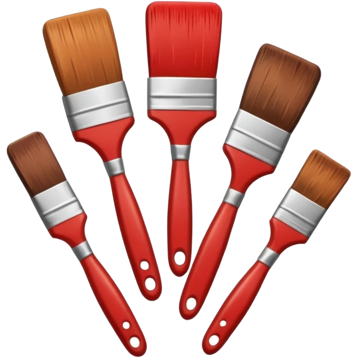 STICKER PINCEAUX ROUGE ET BRUN emoji