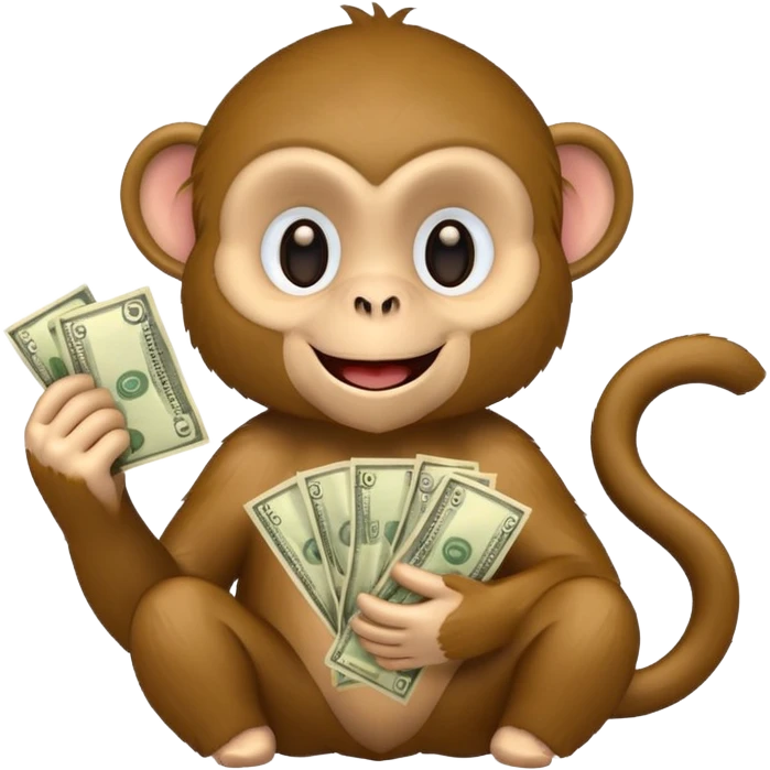 monkey with money  emoji