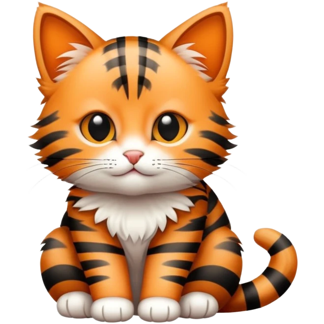 Tabby cat cub sitting  emoji