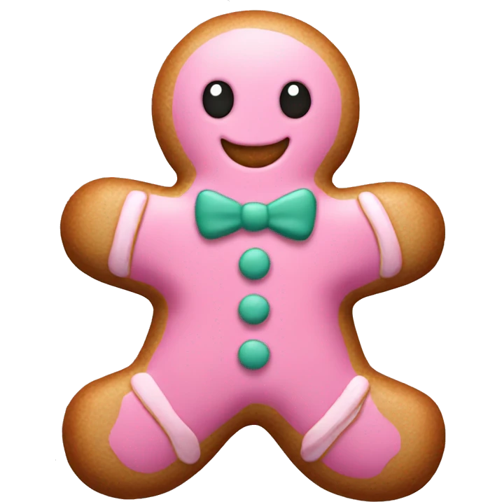 Pink gingerbread man  emoji