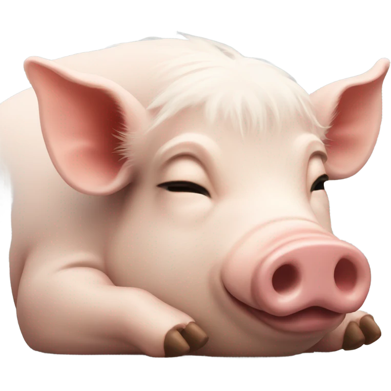 Pork laying down emoji