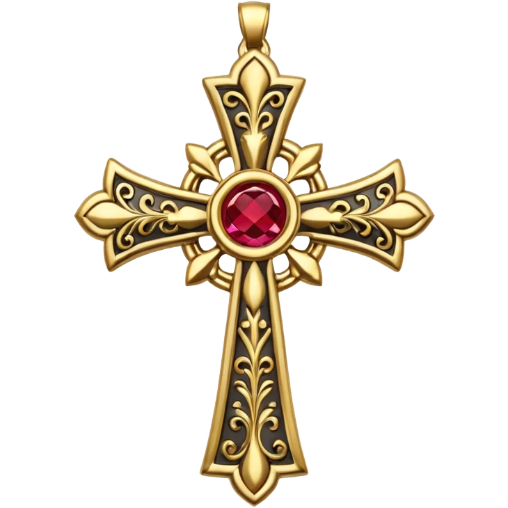 Chrome Hearts Gold Cross emoji