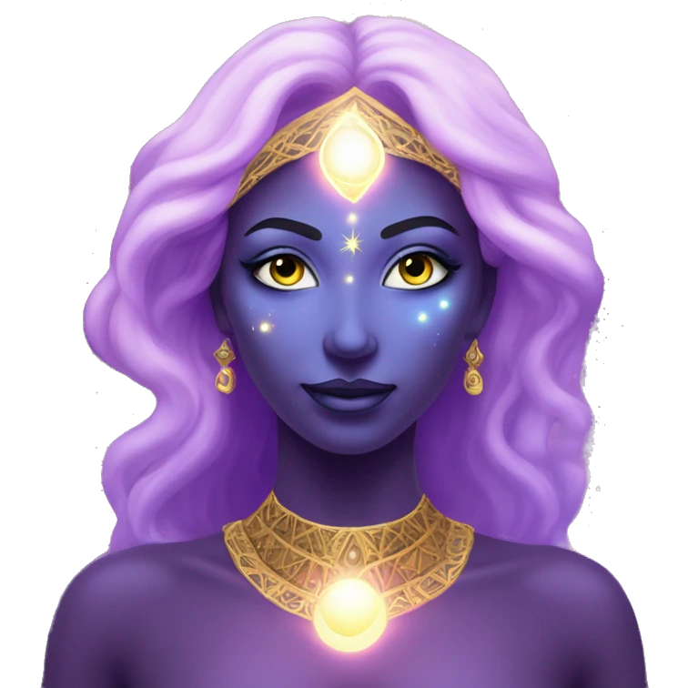 Pleiadian radiant glowing diva woman female third eye emoji
