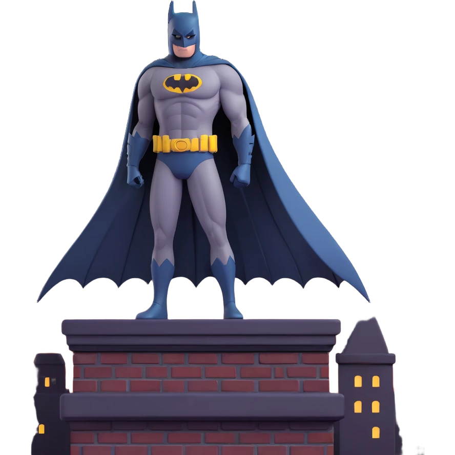 batman standing on a rooftop emoji
