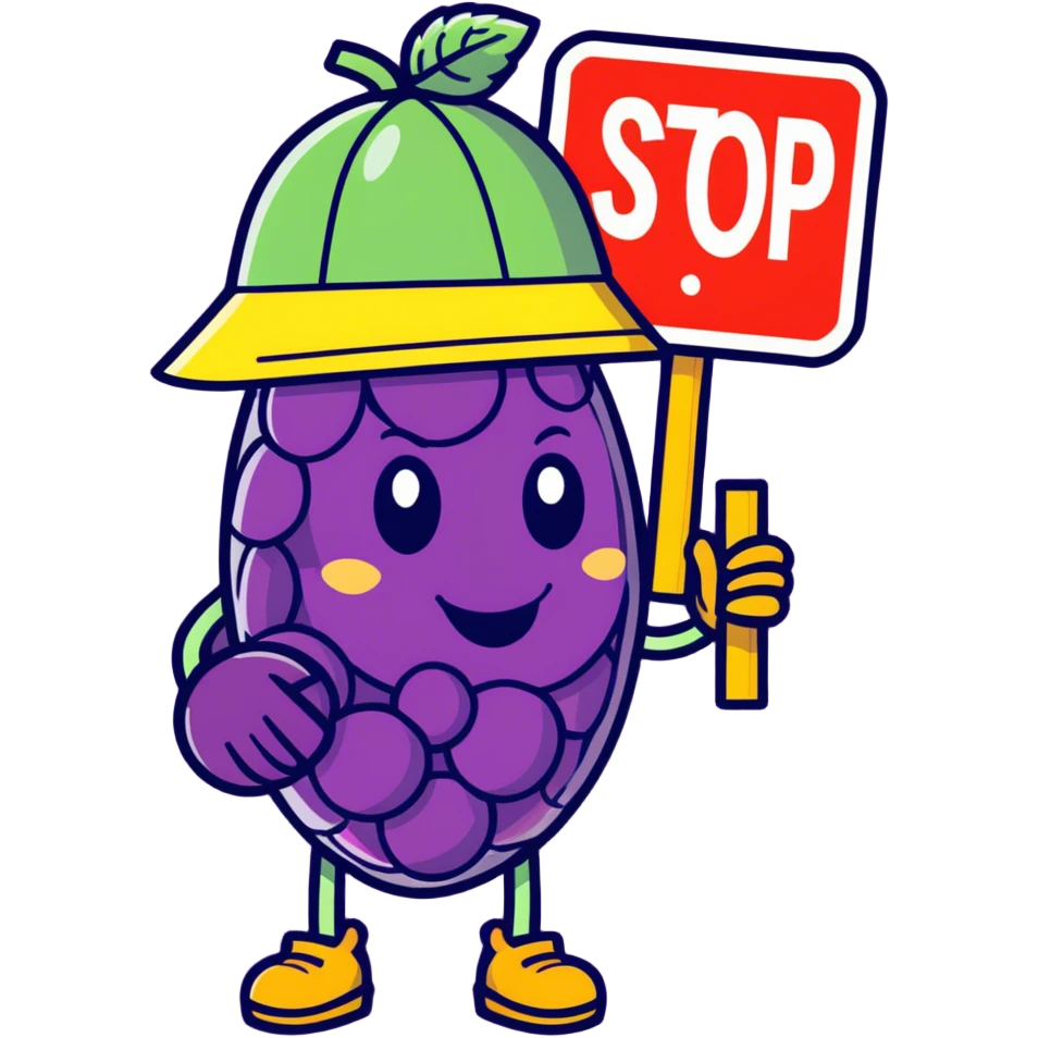 Safety grape emoji