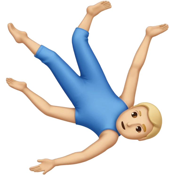 Default Male emoji laying on back with legs up in like V emoji