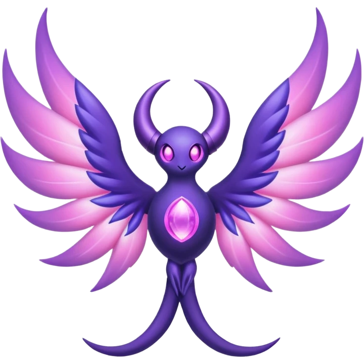 Pokemon legendary purple and pink lunala emoji