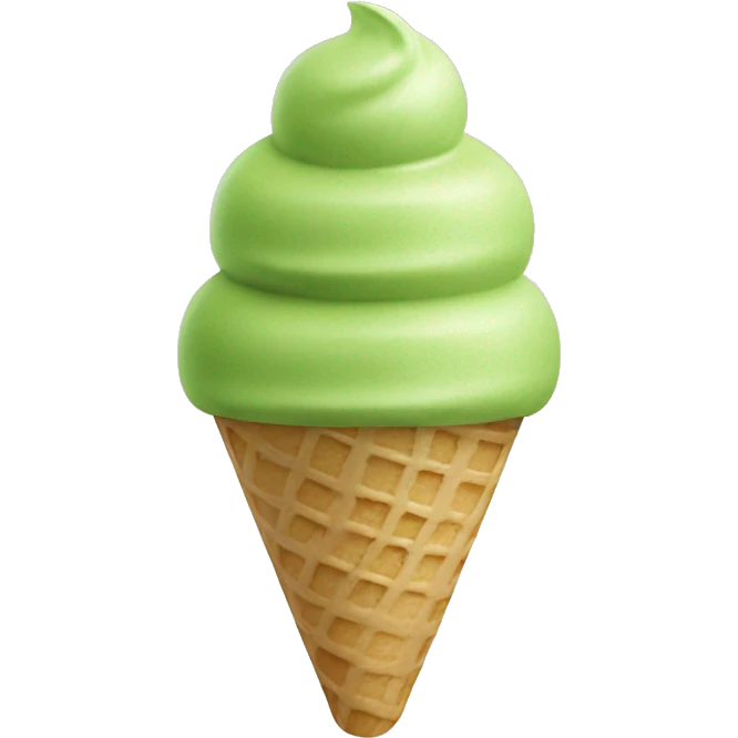 Matcha ice cream  emoji