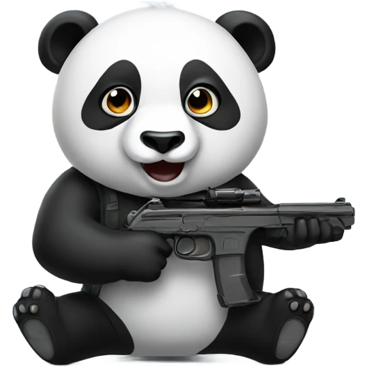 Panda with gun emoji