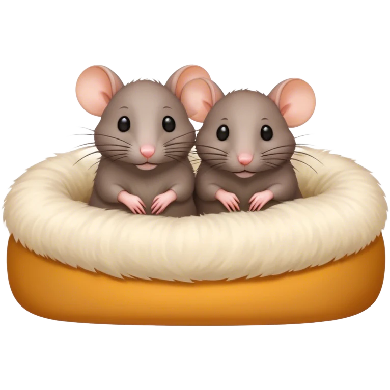 two rats laying in bed  emoji