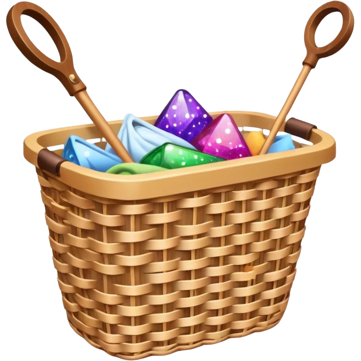 Laundry basket with magic wand emoji