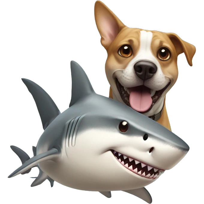 Shark with a dog emoji