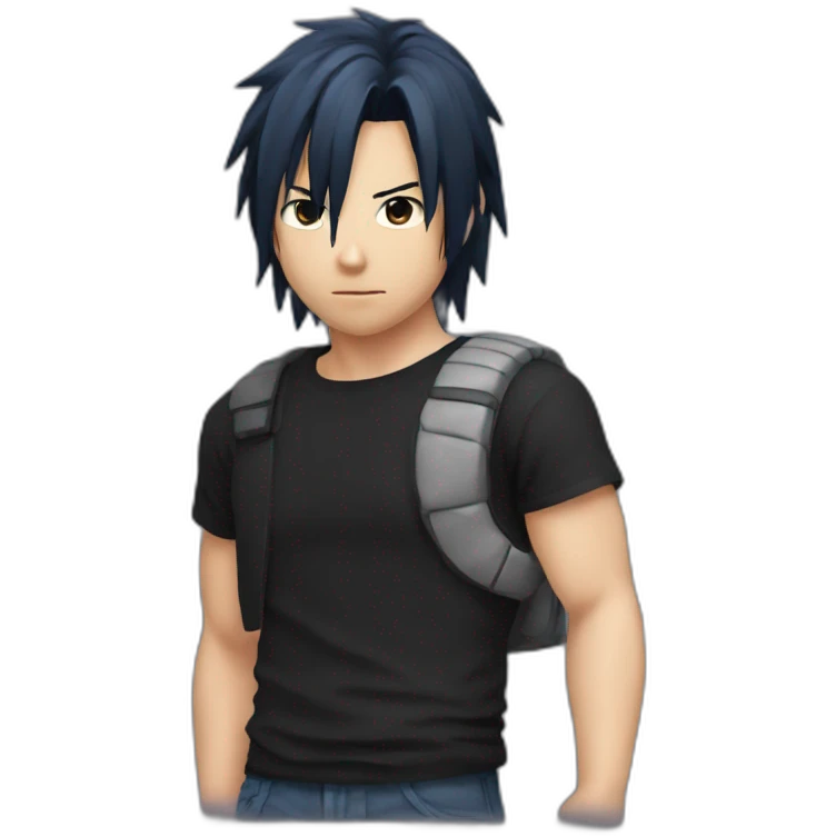 sasuke in black t shirt  emoji