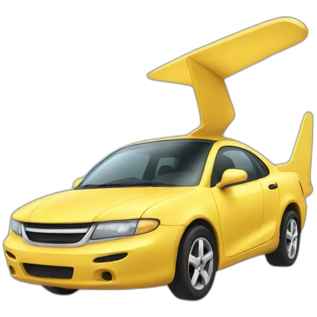 flying car with large wings emoji