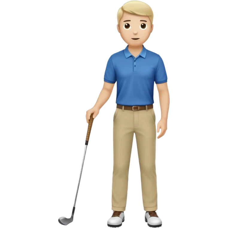 man playing golf full body emoji