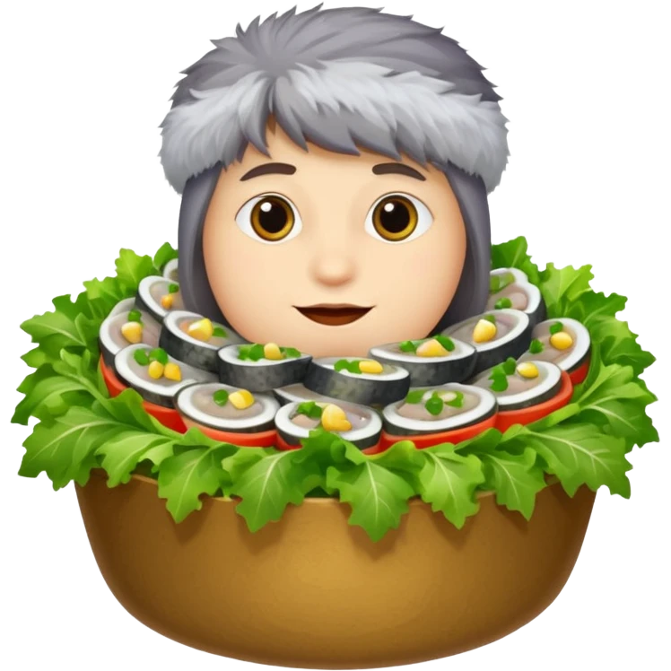 salad herring under a fur coat emoji
