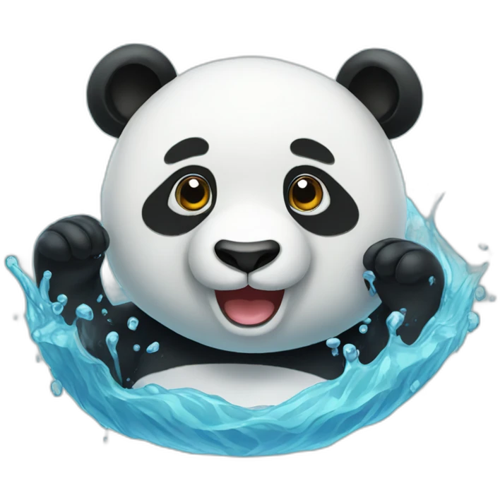 panda in water emoji