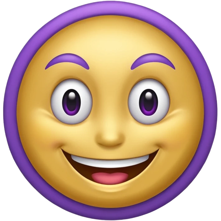 Purple and gold Smile face emoji